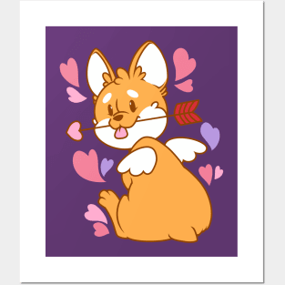 Cupid Corgi Posters and Art